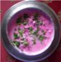 Diced beetroot in Yogurt